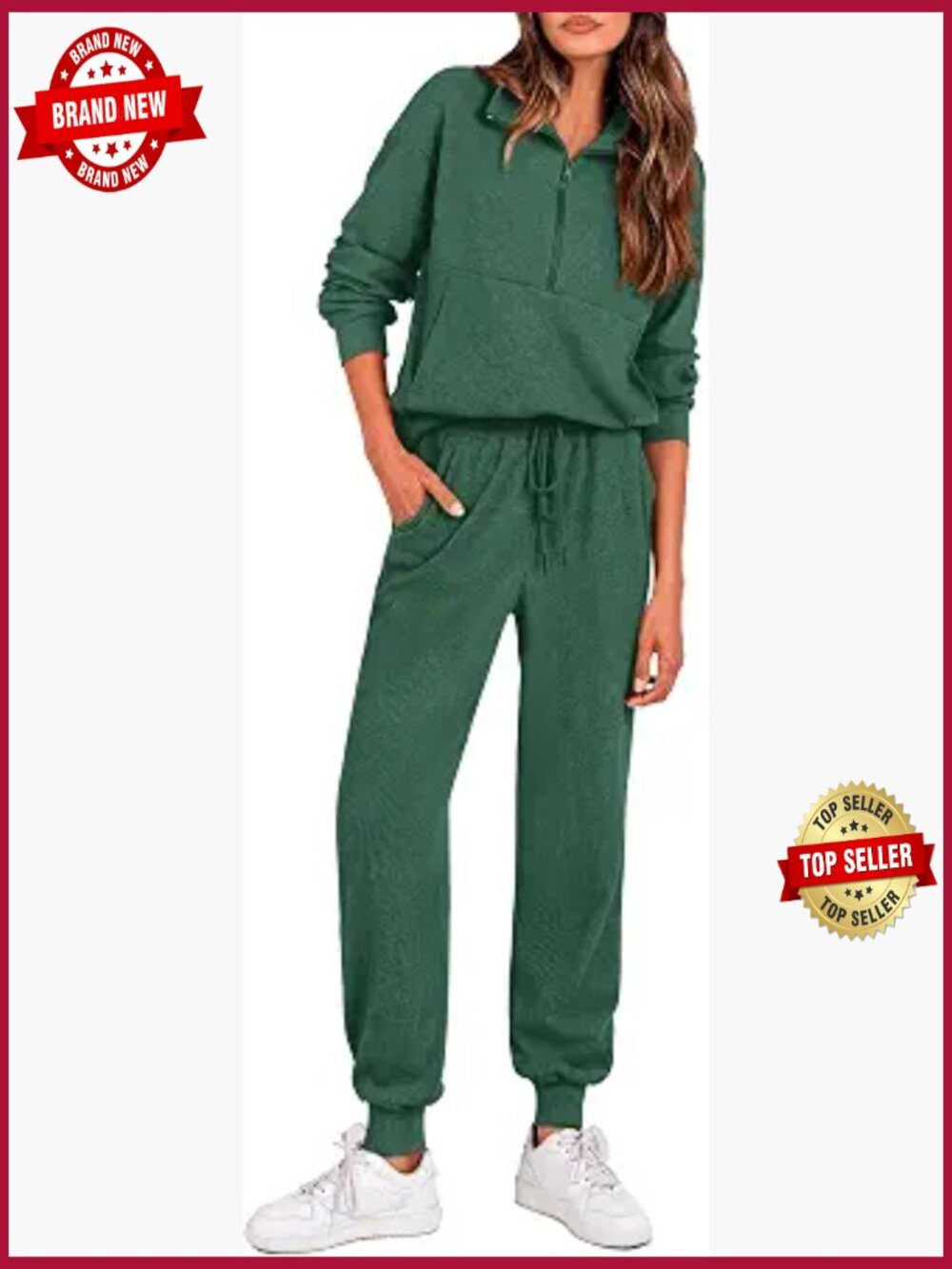 2 Piece Lounge Set Zip Up Sweatshirt Jogger Pants Sweat Tracksuit Travel Outfit